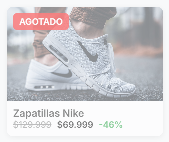 Producto marcado como agotado